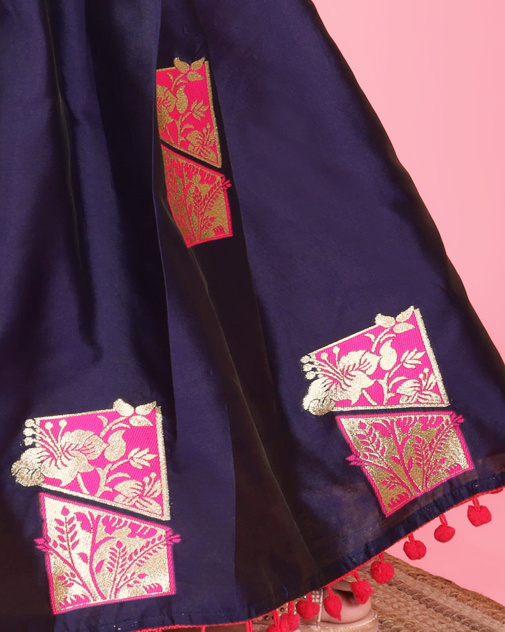 Girls Silk Lehenga Choli Set with Dupatta – Designer Festive Ethnic Wear for Kids Wedding, Party & Navratri Outfit