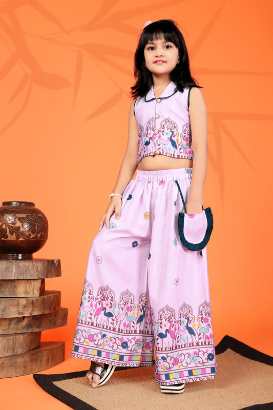 Girls Festive & Party Kurta and Palazzo Set