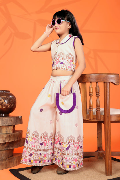 Girls Festive & Party Kurta and Palazzo Set
