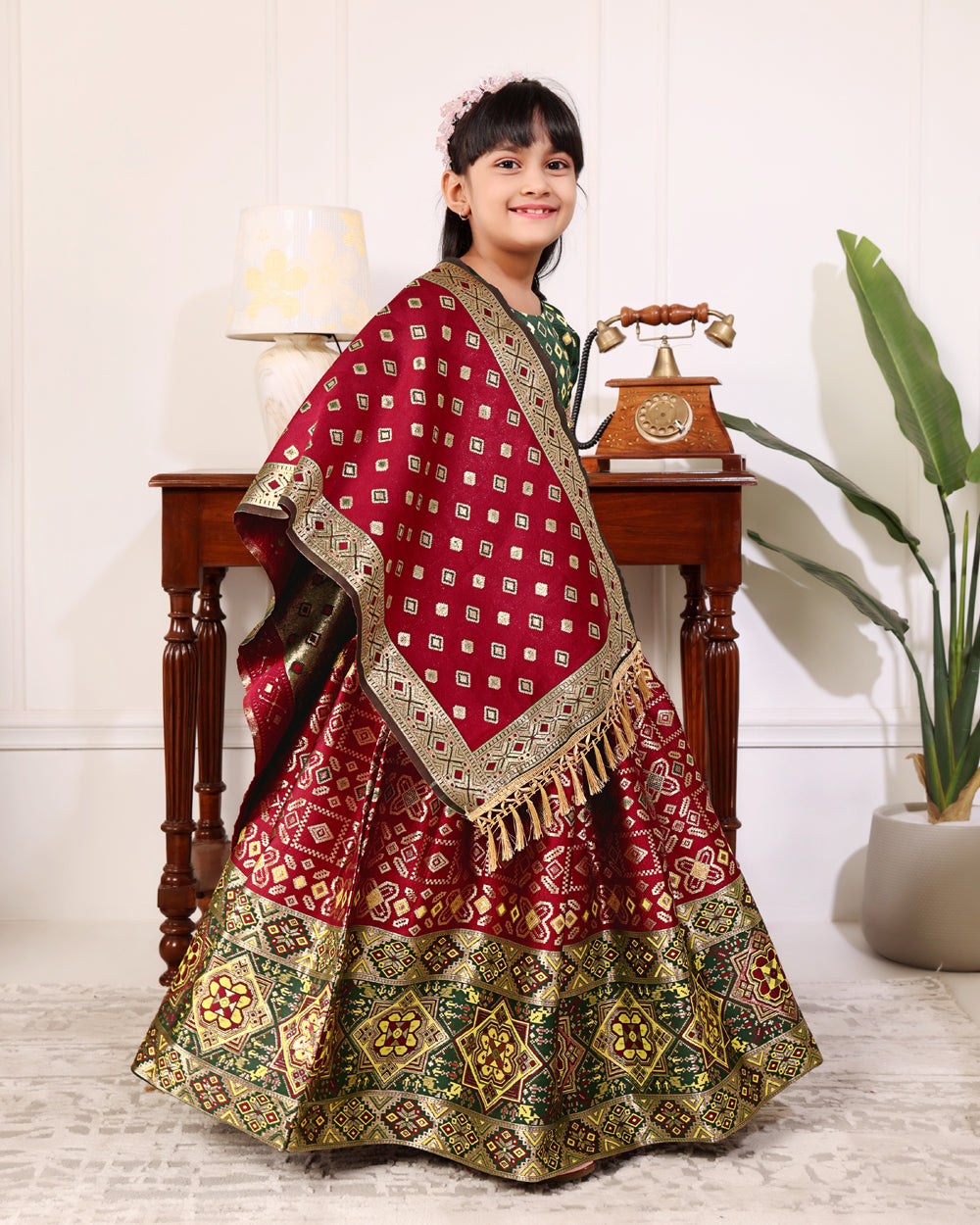 Baby Girls Lehenga Choli Ethnic Wear, Embellished Lehenga Choli