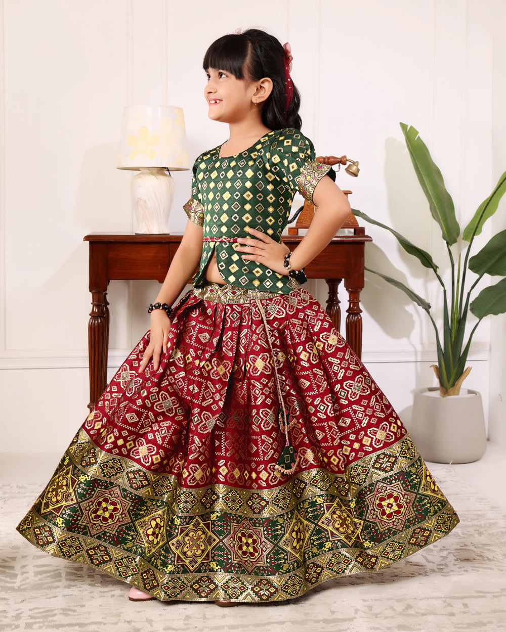 Baby Girls Lehenga Choli Ethnic Wear, Embellished Lehenga Choli