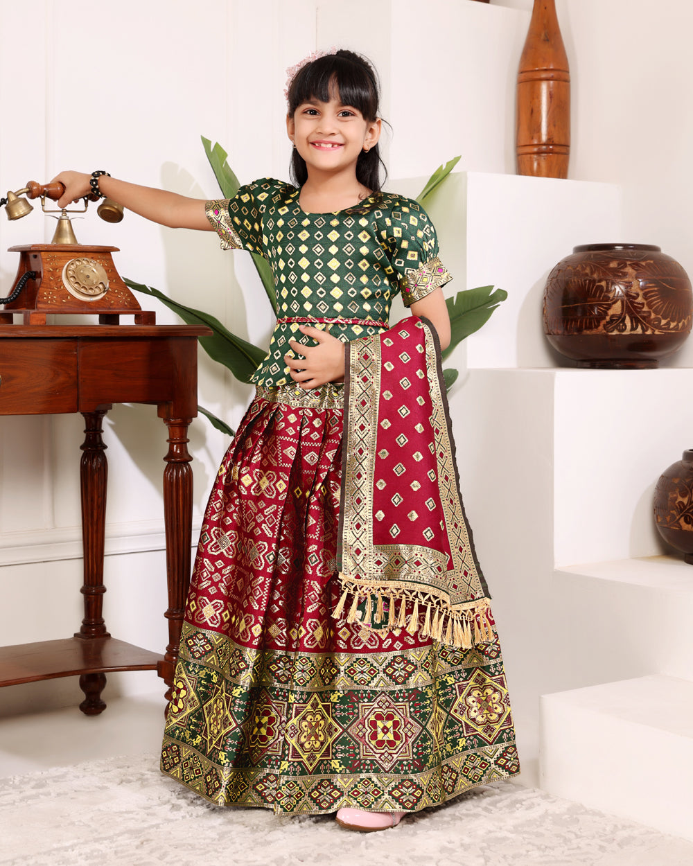 Baby Girls Lehenga Choli Ethnic Wear, Embellished Lehenga Choli