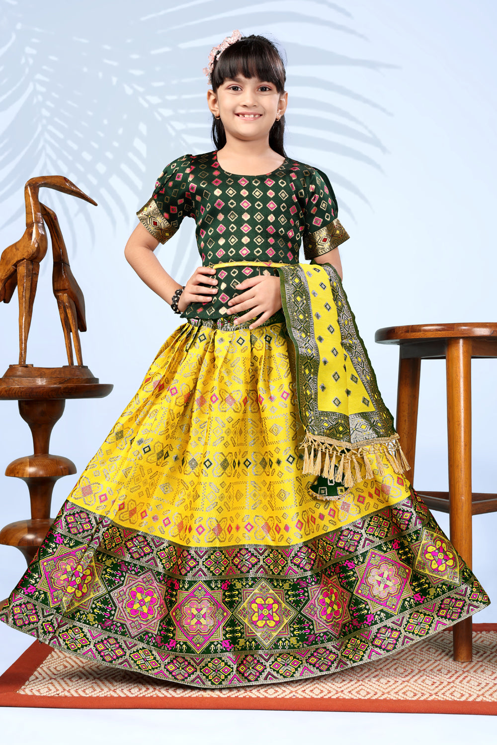 Baby Girls Lehenga Choli Ethnic Wear, Embellished Lehenga Choli