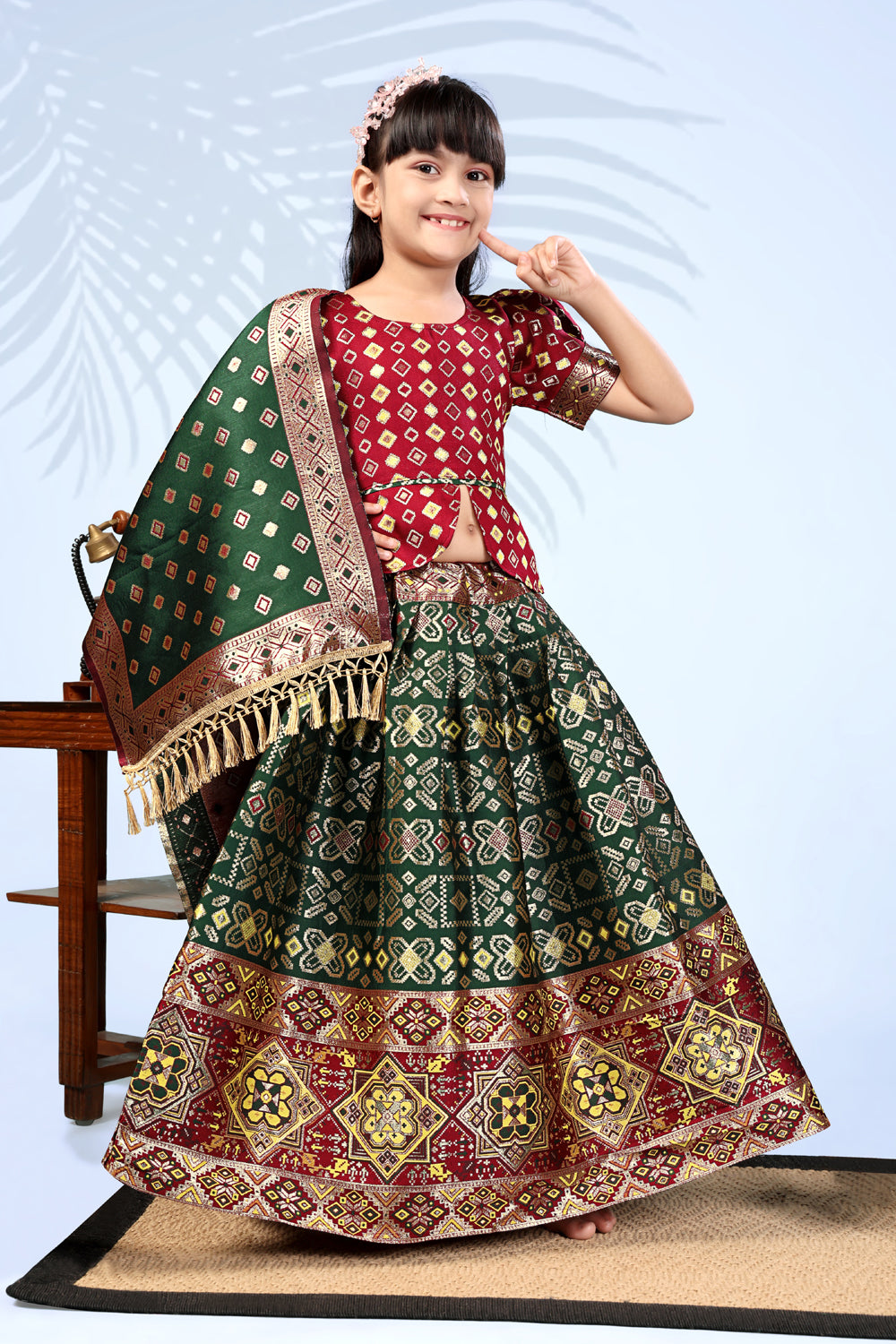 Baby Girls Lehenga Choli Ethnic Wear, Embellished Lehenga Choli