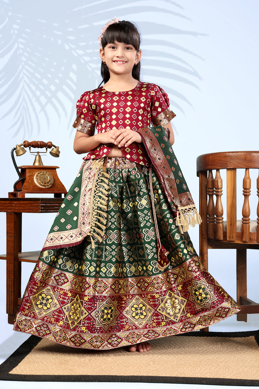 Baby Girls Lehenga Choli Ethnic Wear, Embellished Lehenga Choli