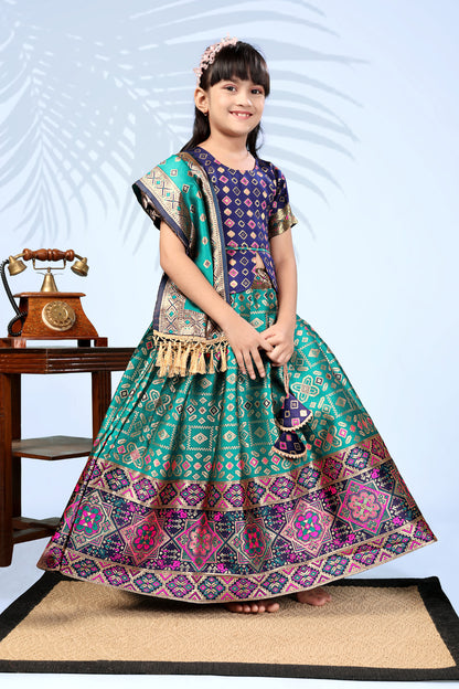 Baby Girls Lehenga Choli Ethnic Wear, Embellished Lehenga Choli