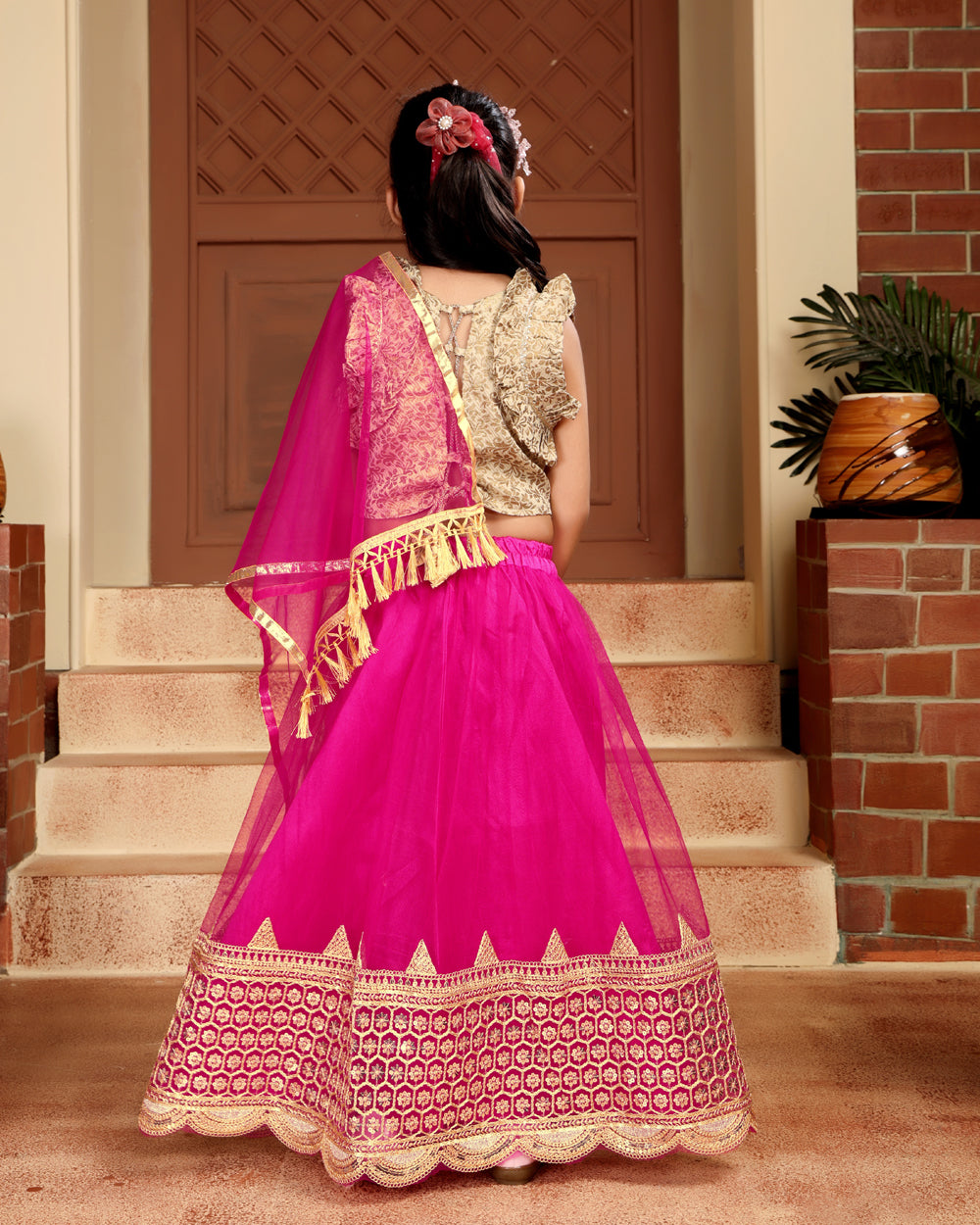 Baby Girls Lehenga Choli Ethnic Wear, Embellished Lehenga Choli
