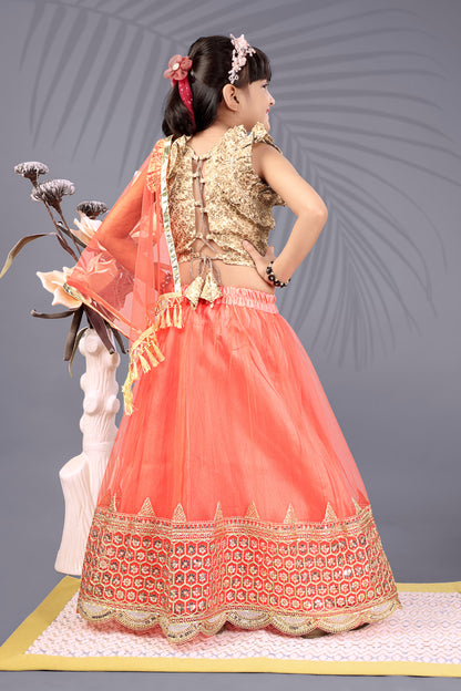 Baby Girls Lehenga Choli Ethnic Wear, Embellished Lehenga Choli