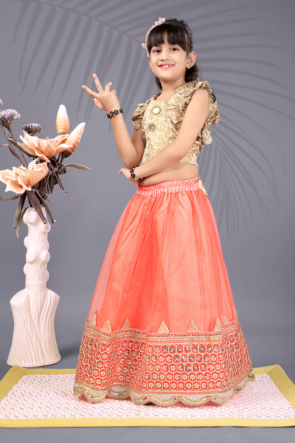 Baby Girls Lehenga Choli Ethnic Wear, Embellished Lehenga Choli