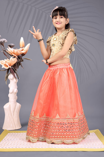 Baby Girls Lehenga Choli Ethnic Wear, Embellished Lehenga Choli