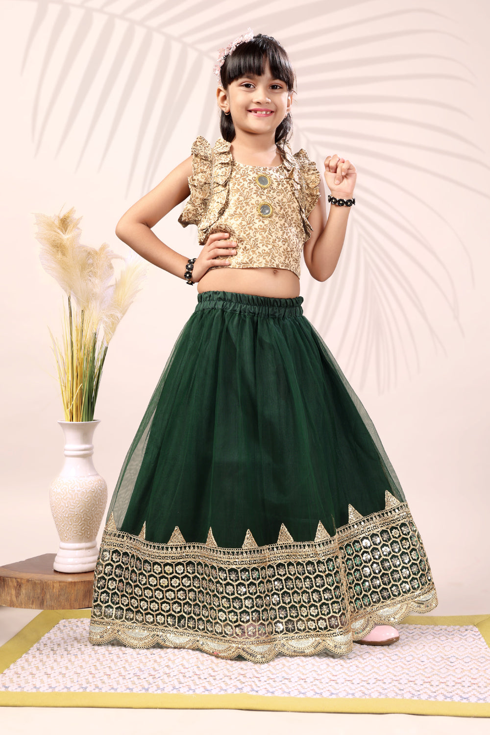 Baby Girls Lehenga Choli Ethnic Wear, Embellished Lehenga Choli