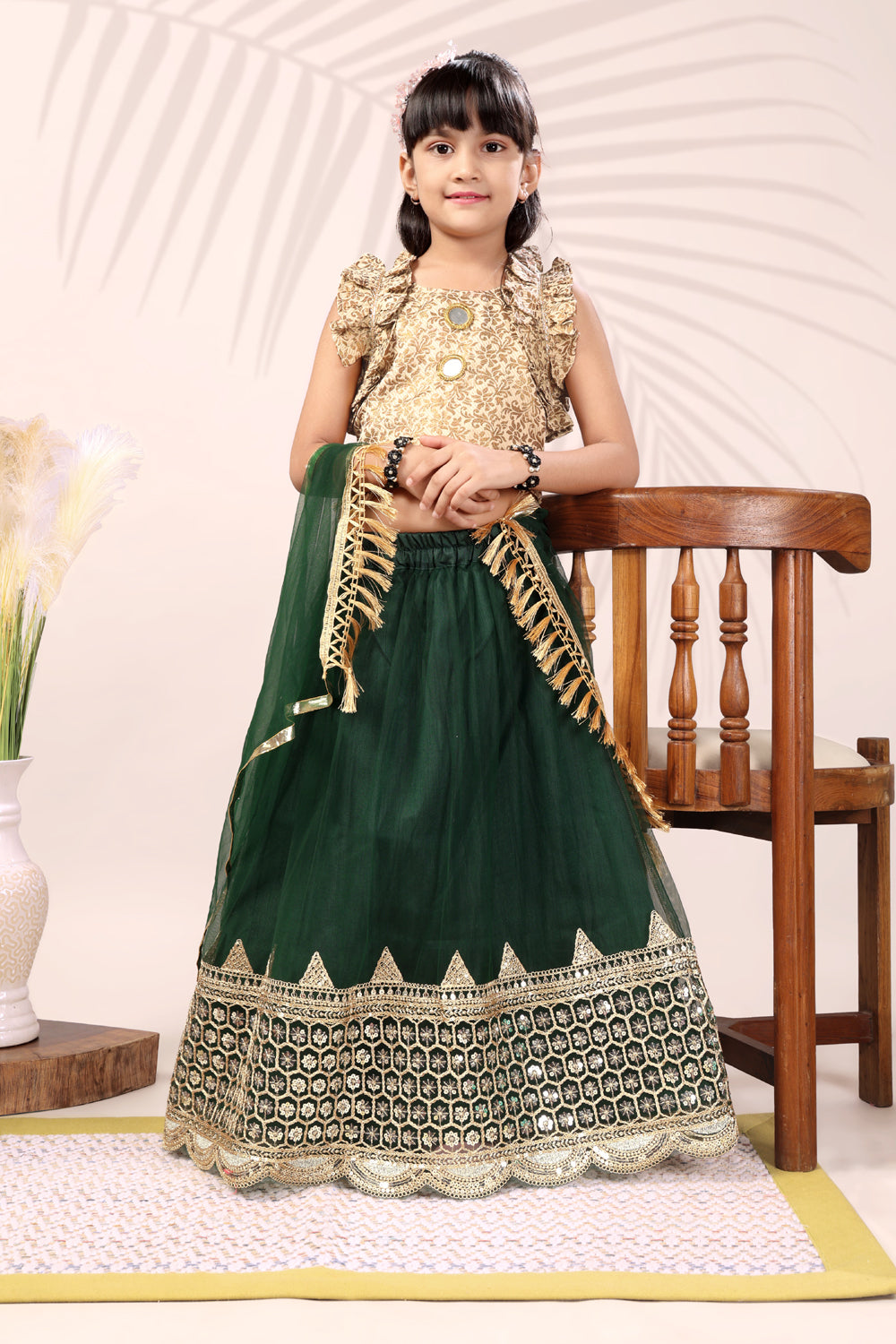Baby Girls Lehenga Choli Ethnic Wear, Embellished Lehenga Choli