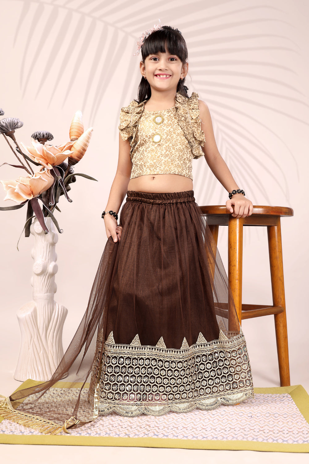 Baby Girls Lehenga Choli Ethnic Wear, Embellished Lehenga Choli