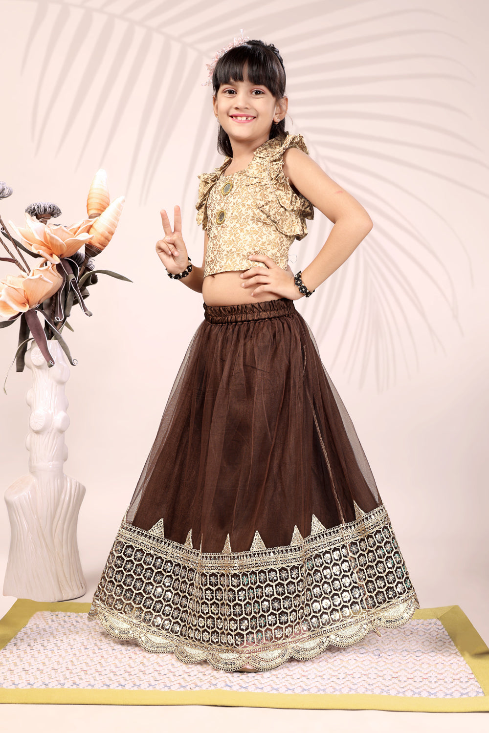 Baby Girls Lehenga Choli Ethnic Wear, Embellished Lehenga Choli