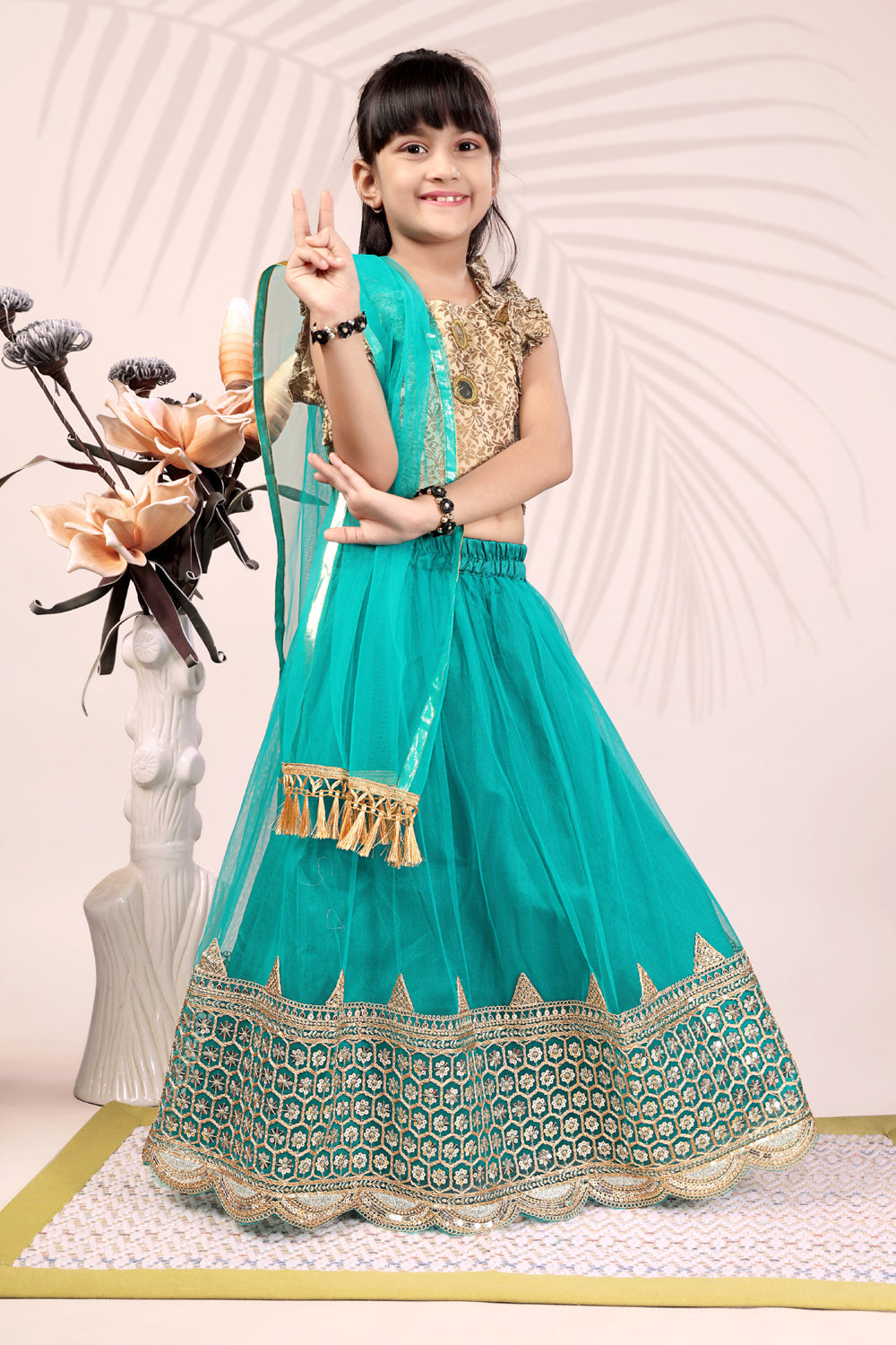 Baby Girls Lehenga Choli Ethnic Wear, Embellished Lehenga Choli