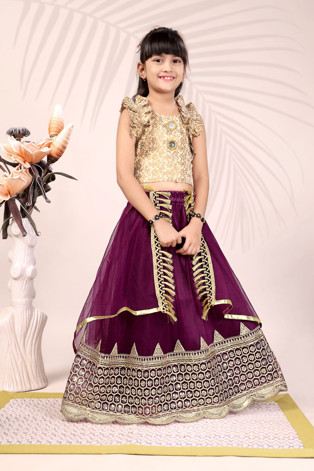 Baby Girls Lehenga Choli Ethnic Wear, Embellished Lehenga Choli