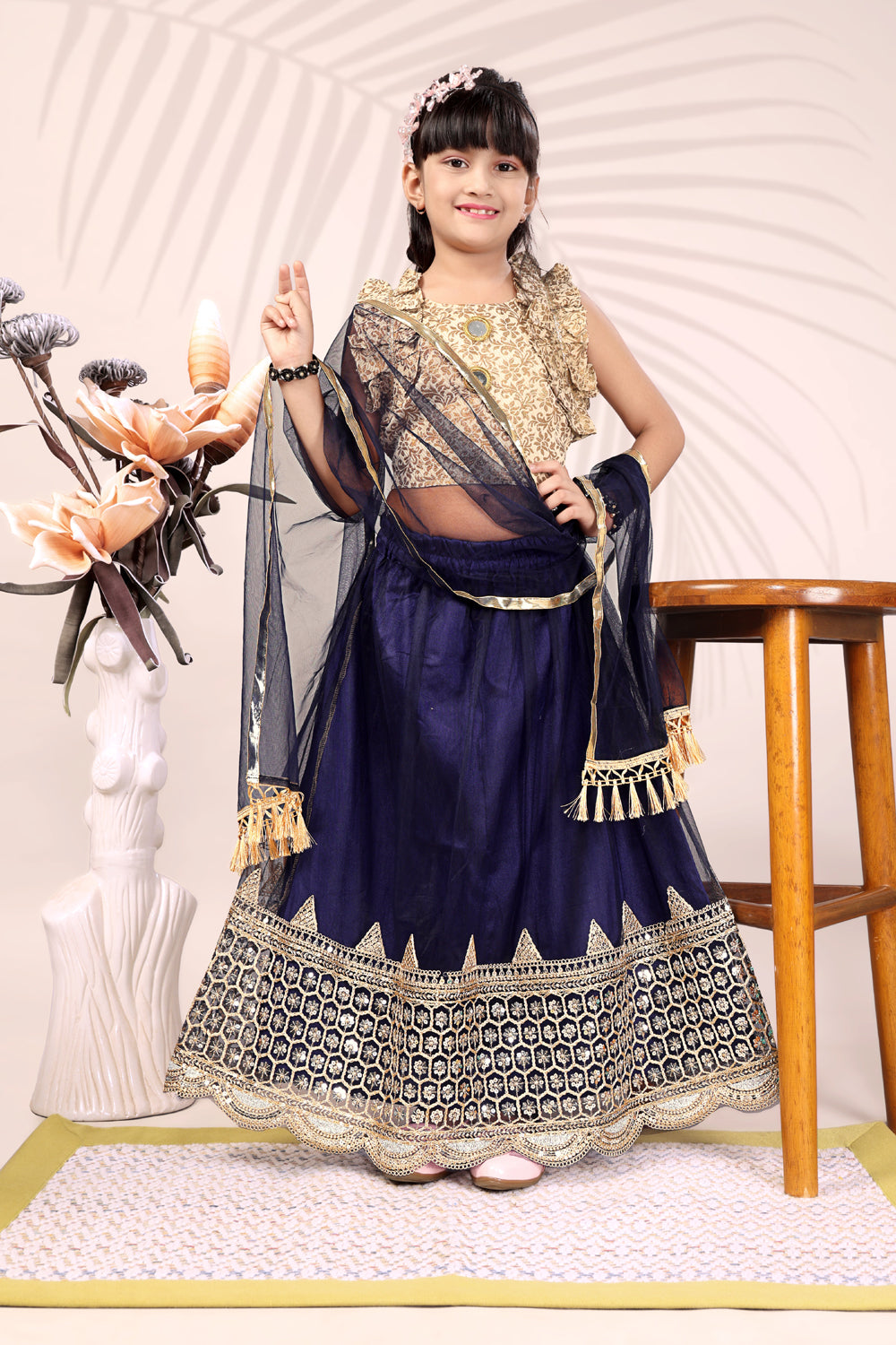 Baby Girls Lehenga Choli Ethnic Wear, Embellished Lehenga Choli