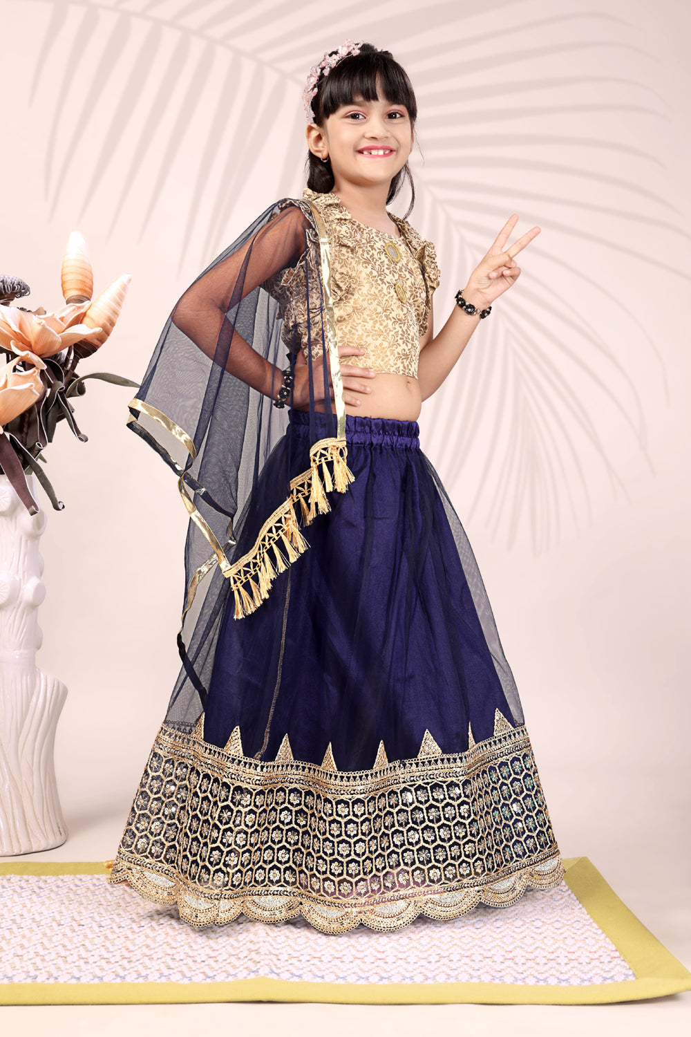 Baby Girls Lehenga Choli Ethnic Wear, Embellished Lehenga Choli