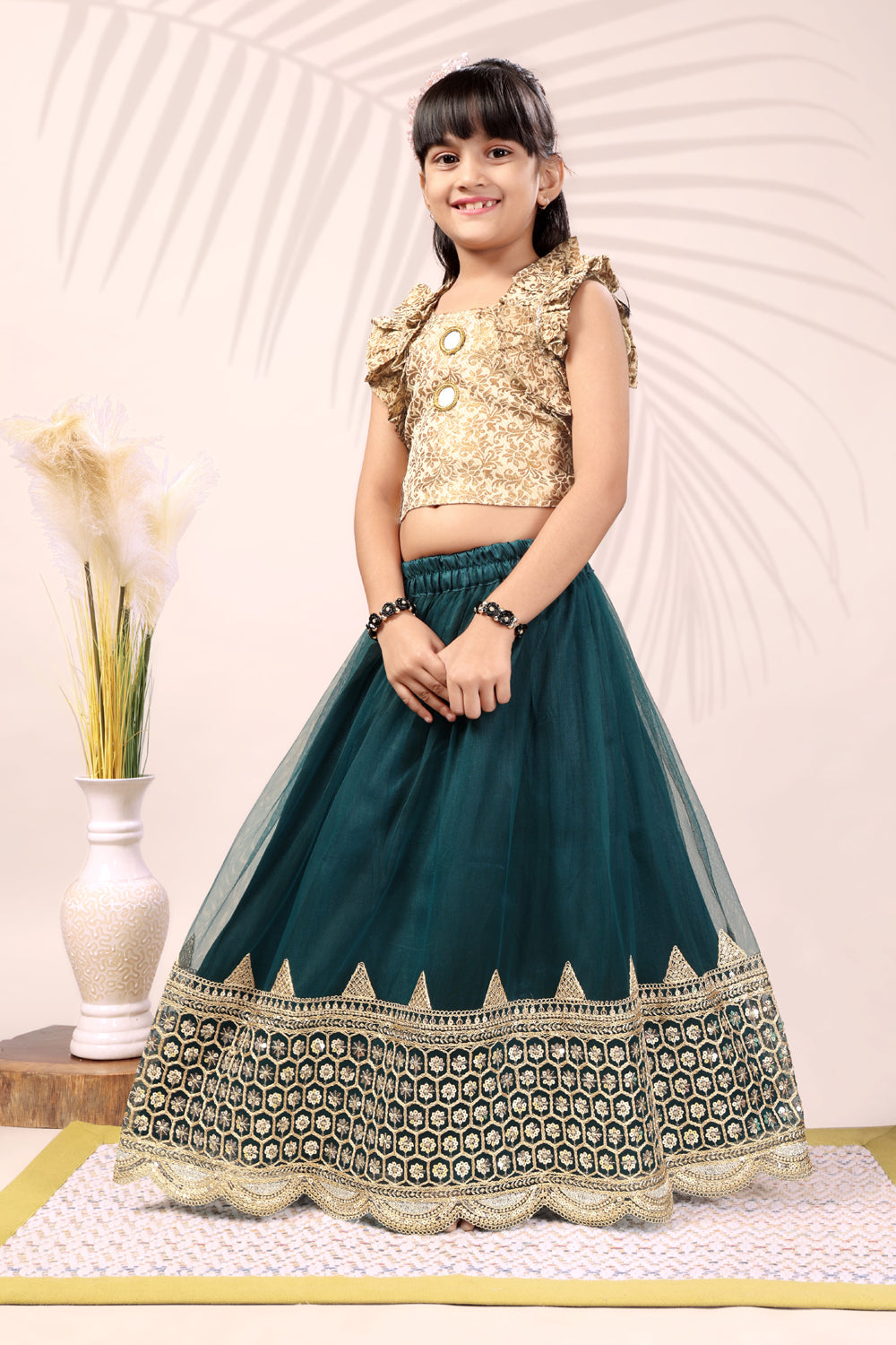 Baby Girls Lehenga Choli Ethnic Wear, Embellished Lehenga Choli