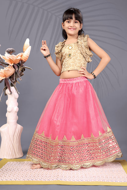 Baby Girls Lehenga Choli Ethnic Wear, Embellished Lehenga Choli