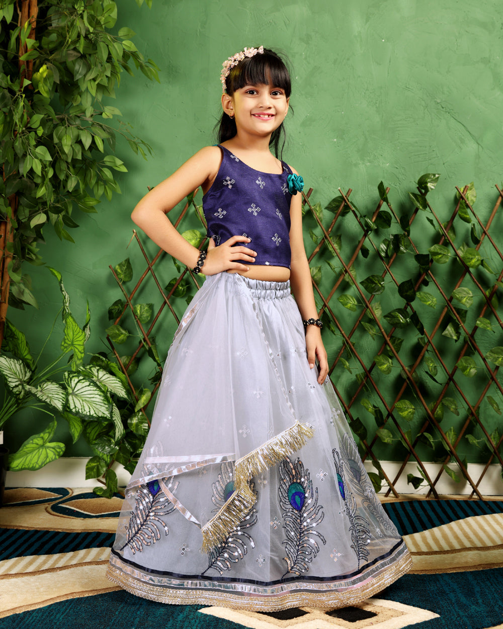 Baby Girls Lehenga Choli Ethnic Wear, Embellished Lehenga Choli