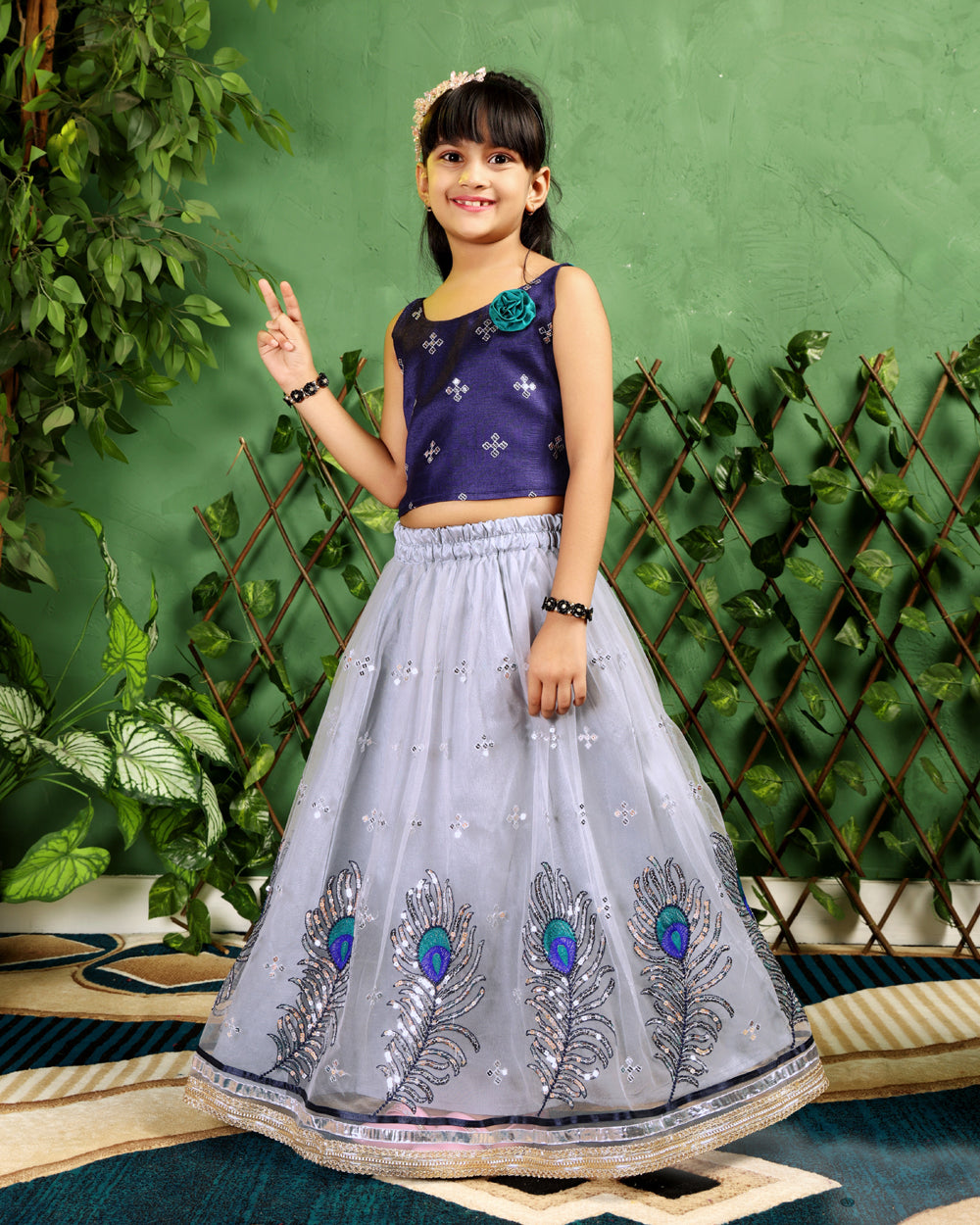 Baby Girls Lehenga Choli Ethnic Wear, Embellished Lehenga Choli