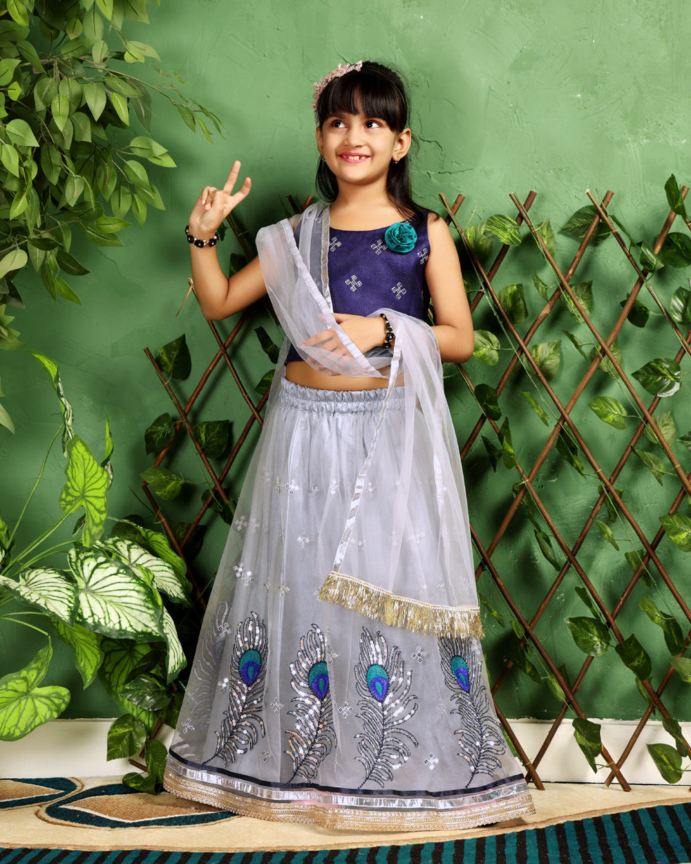 Baby Girls Lehenga Choli Ethnic Wear, Embellished Lehenga Choli