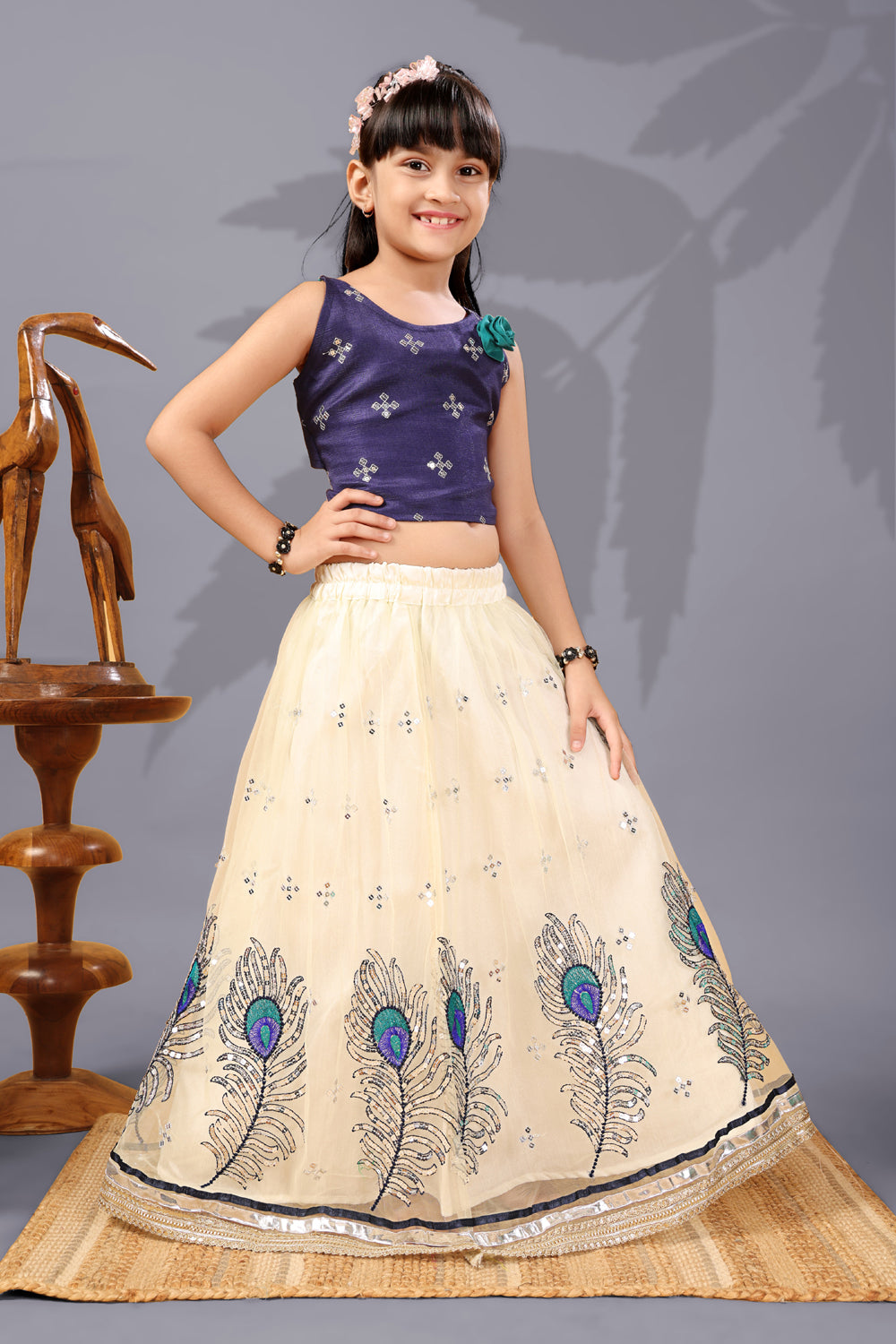 Baby Girls Lehenga Choli Ethnic Wear, Embellished Lehenga Choli