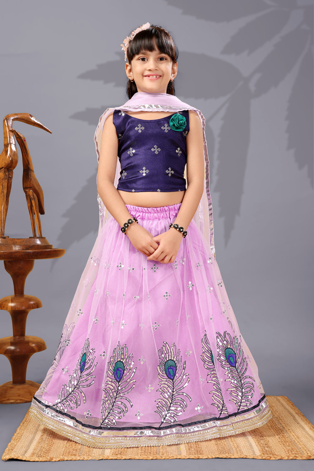 Baby Girls Lehenga Choli Ethnic Wear, Embellished Lehenga Choli