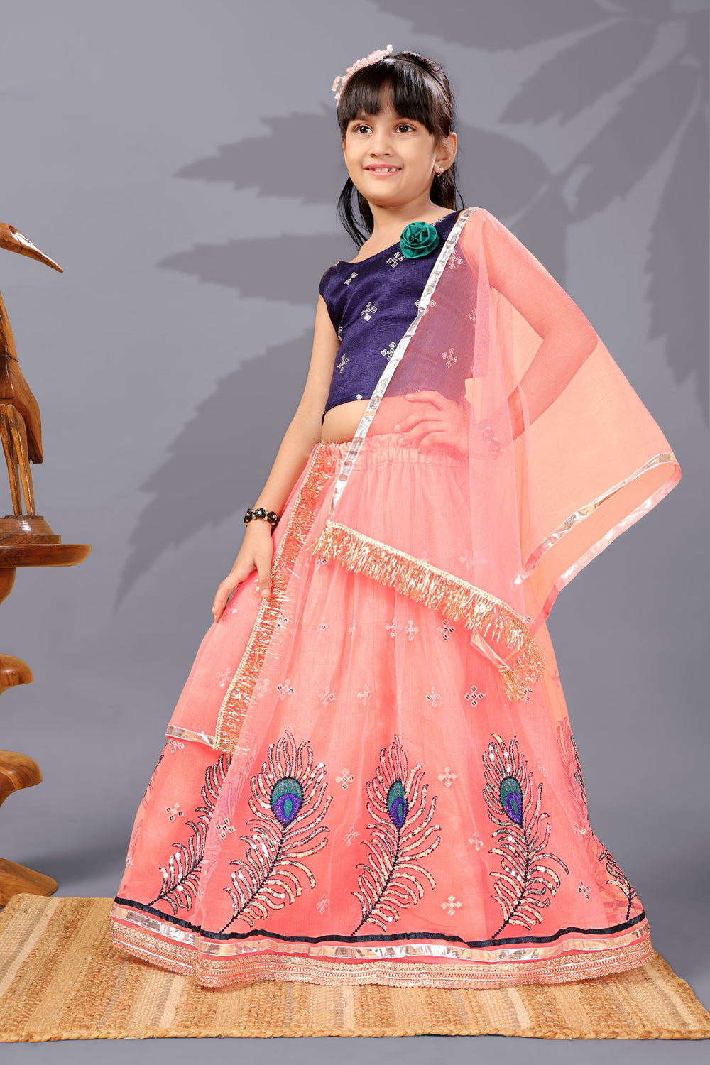 Baby Girls Lehenga Choli Ethnic Wear, Embellished Lehenga Choli