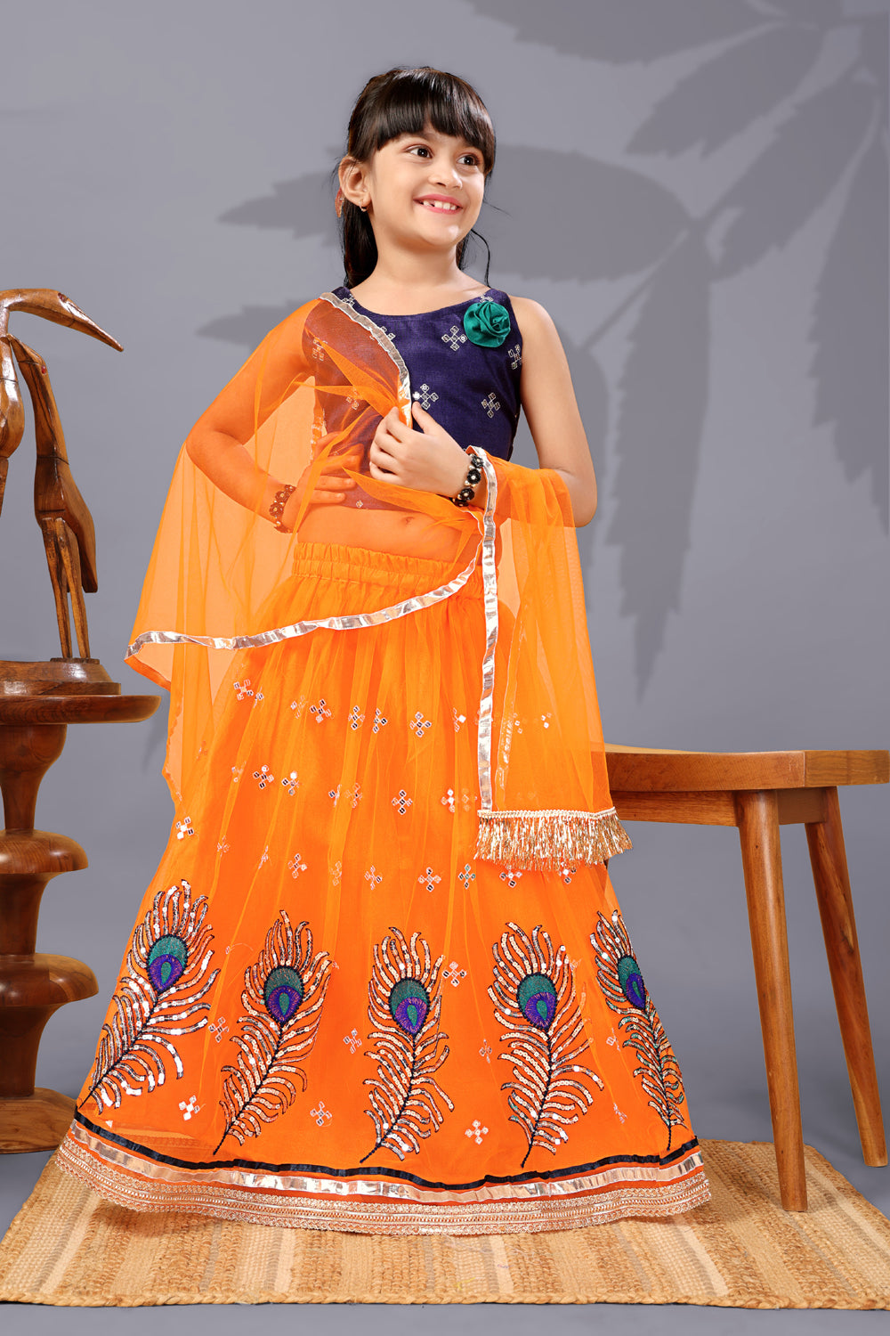 Baby Girls Lehenga Choli Ethnic Wear, Embellished Lehenga Choli