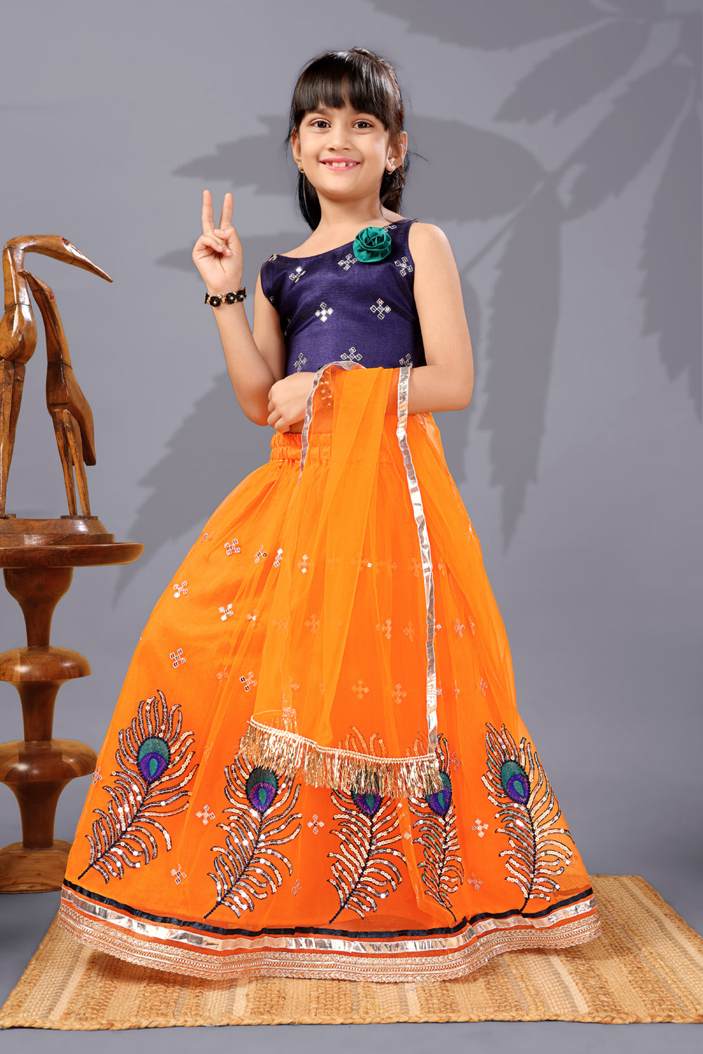 Baby Girls Lehenga Choli Ethnic Wear, Embellished Lehenga Choli