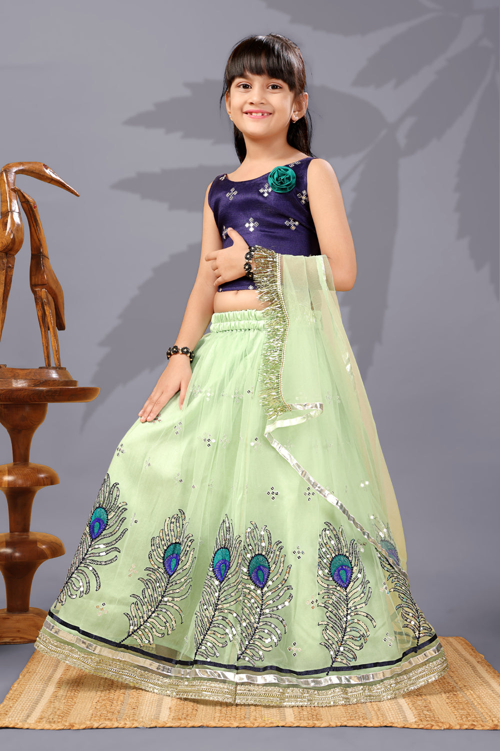 Baby Girls Lehenga Choli Ethnic Wear, Embellished Lehenga Choli