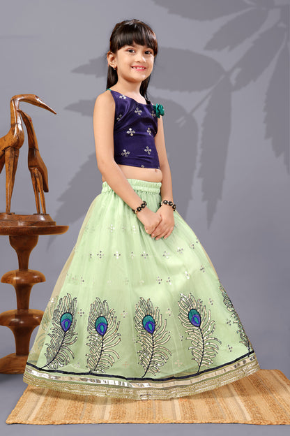 Baby Girls Lehenga Choli Ethnic Wear, Embellished Lehenga Choli