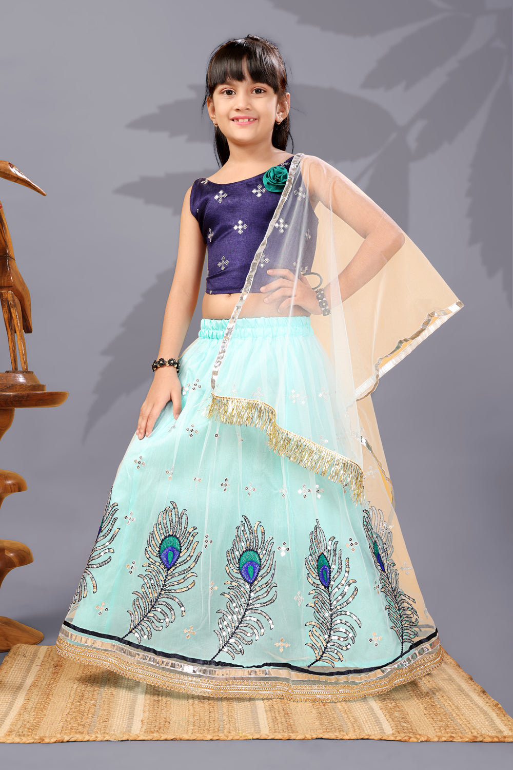 Baby Girls Lehenga Choli Ethnic Wear, Embellished Lehenga Choli