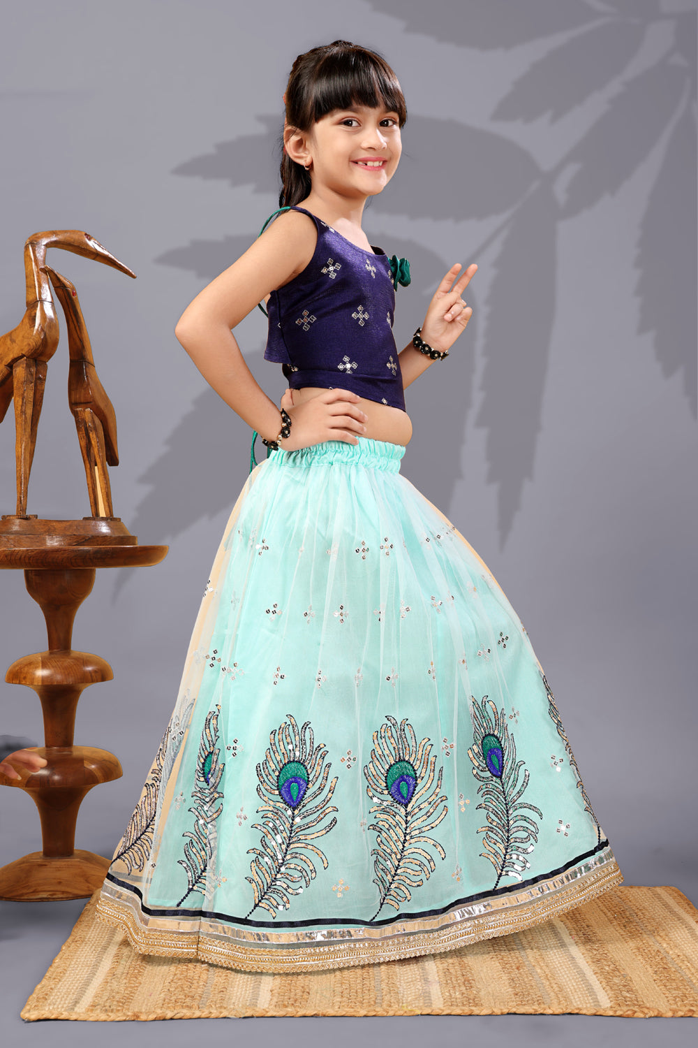 Baby Girls Lehenga Choli Ethnic Wear, Embellished Lehenga Choli