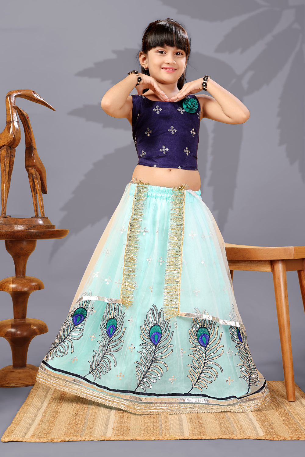 Baby Girls Lehenga Choli Ethnic Wear, Embellished Lehenga Choli