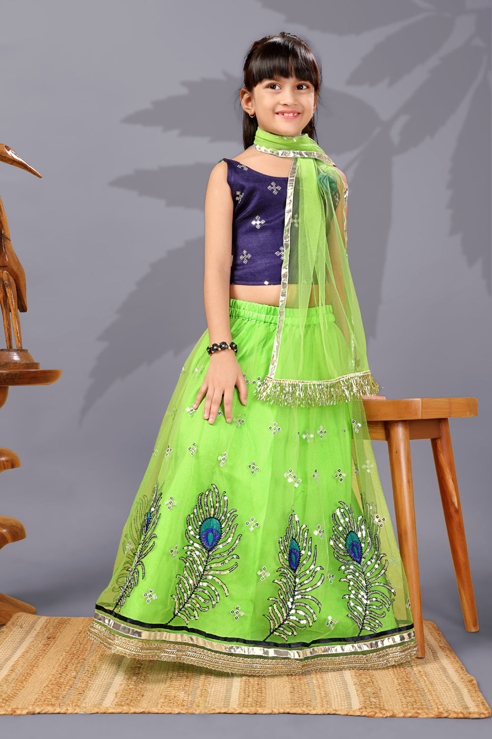 Baby Girls Lehenga Choli Ethnic Wear, Embellished Lehenga Choli