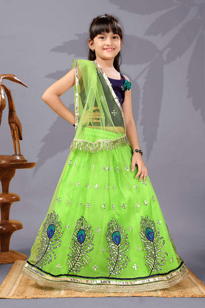 Baby Girls Lehenga Choli Ethnic Wear, Embellished Lehenga Choli