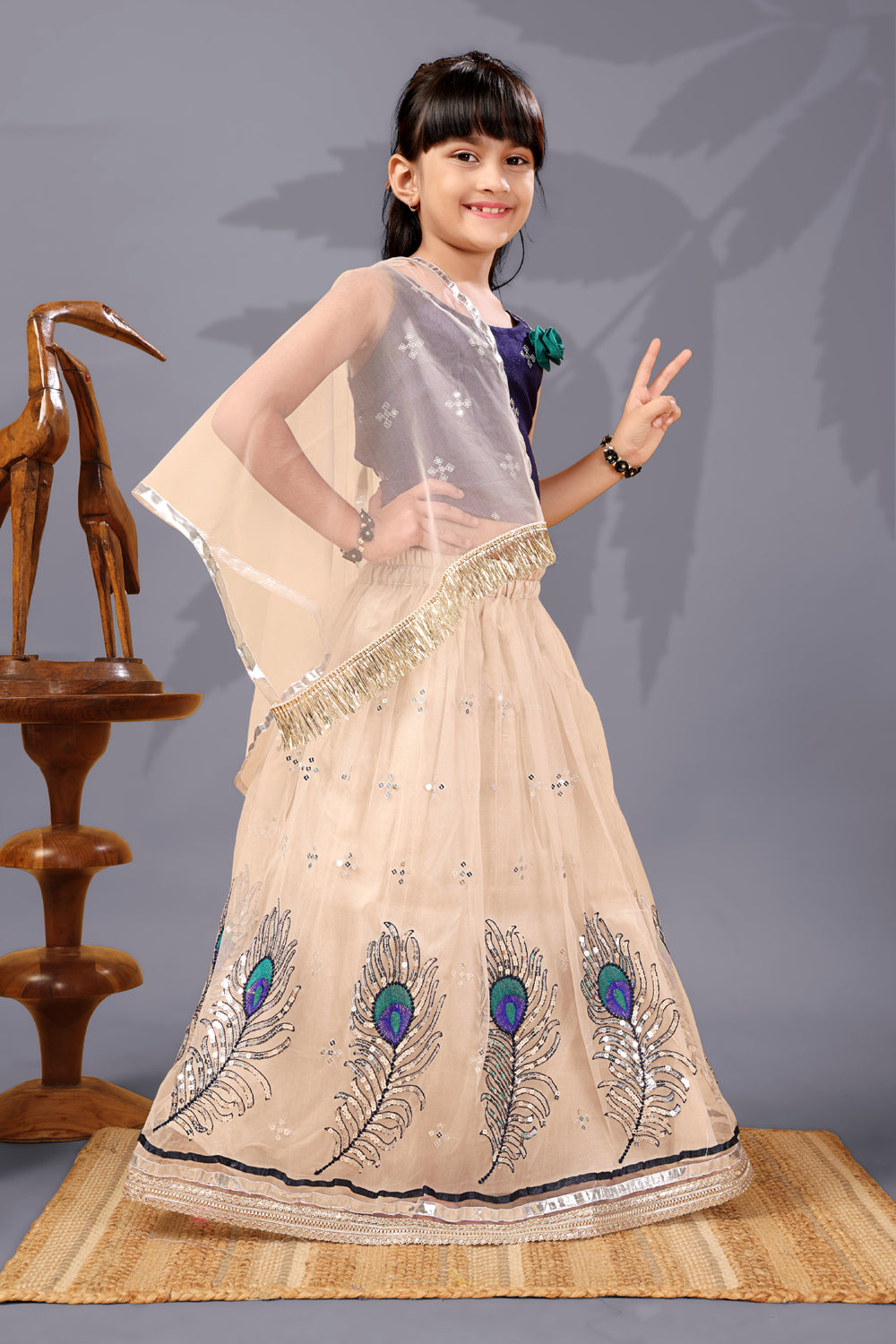 Baby Girls Lehenga Choli Ethnic Wear, Embellished Lehenga Choli