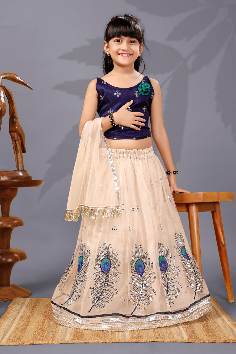 Baby Girls Lehenga Choli Ethnic Wear, Embellished Lehenga Choli