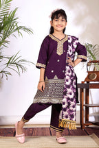 Girls Kurta Patiala Set with Dupatta – Designer Ethnic Wear for Kids Festive, Wedding & Party Outfit