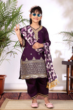 Girls Kurta Patiala Set with Dupatta – Designer Ethnic Wear for Kids Festive, Wedding & Party Outfit
