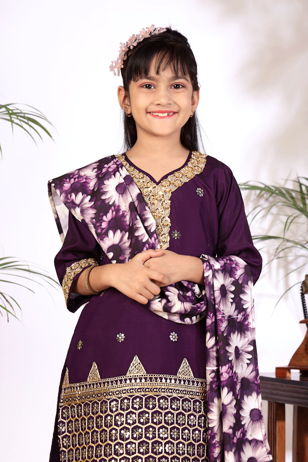 Girls Kurta Patiala Set with Dupatta – Designer Ethnic Wear for Kids Festive, Wedding & Party Outfit
