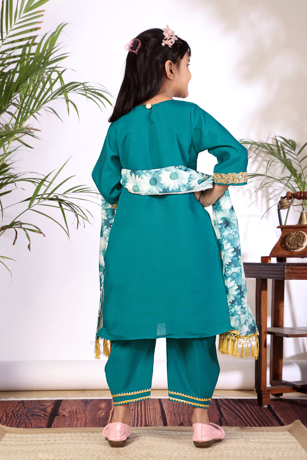 Girls Kurta Patiala Set with Dupatta – Designer Ethnic Wear for Kids Festive, Wedding & Party Outfit