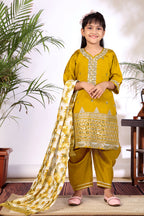 Girls Kurta Patiala Set with Dupatta – Designer Ethnic Wear for Kids Festive, Wedding & Party Outfit