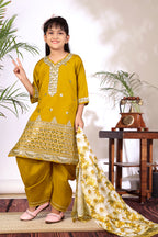 Girls Kurta Patiala Set with Dupatta – Designer Ethnic Wear for Kids Festive, Wedding & Party Outfit