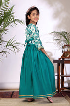 Girls Crop Top Palazzo Set – Designer Kids Ethnic Co-Ord Outfit for Festive, Wedding & Party Wear