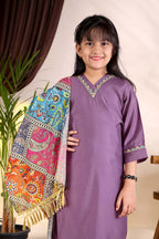 Girls Kurta Palazzo Set with Printed Dupatta – Kids Ethnic Wear Suit | Festive & Party Wear Dress for Girls