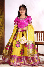 Girls Lehenga Choli Set with Banarasi Dupatta – Kids Festive Ethnic Wear | Wedding & Party Wear Dress